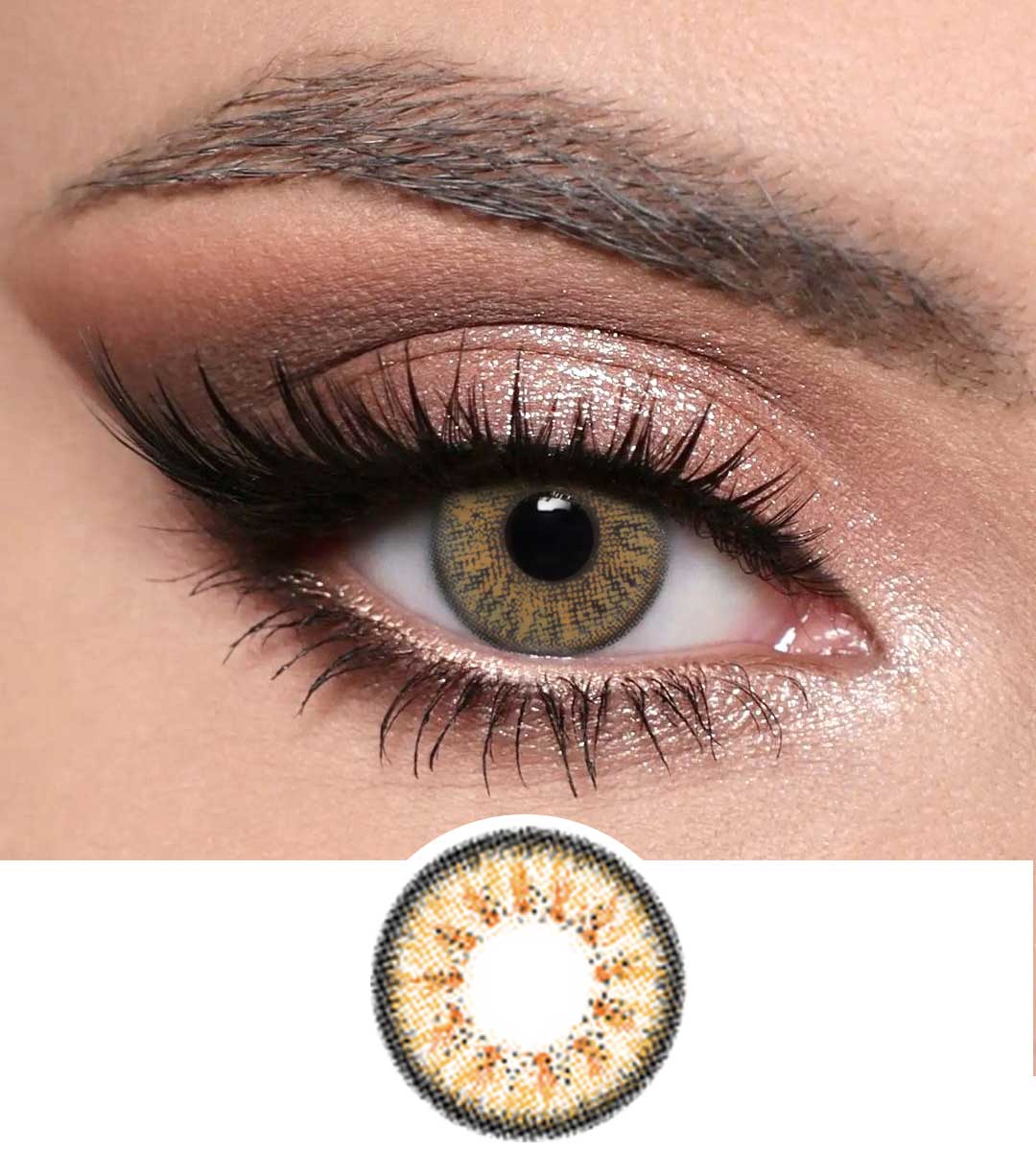 Hazel Color contact Lens Shade | Hazel Lens For Brown Eyes – Optiano